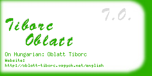 tiborc oblatt business card